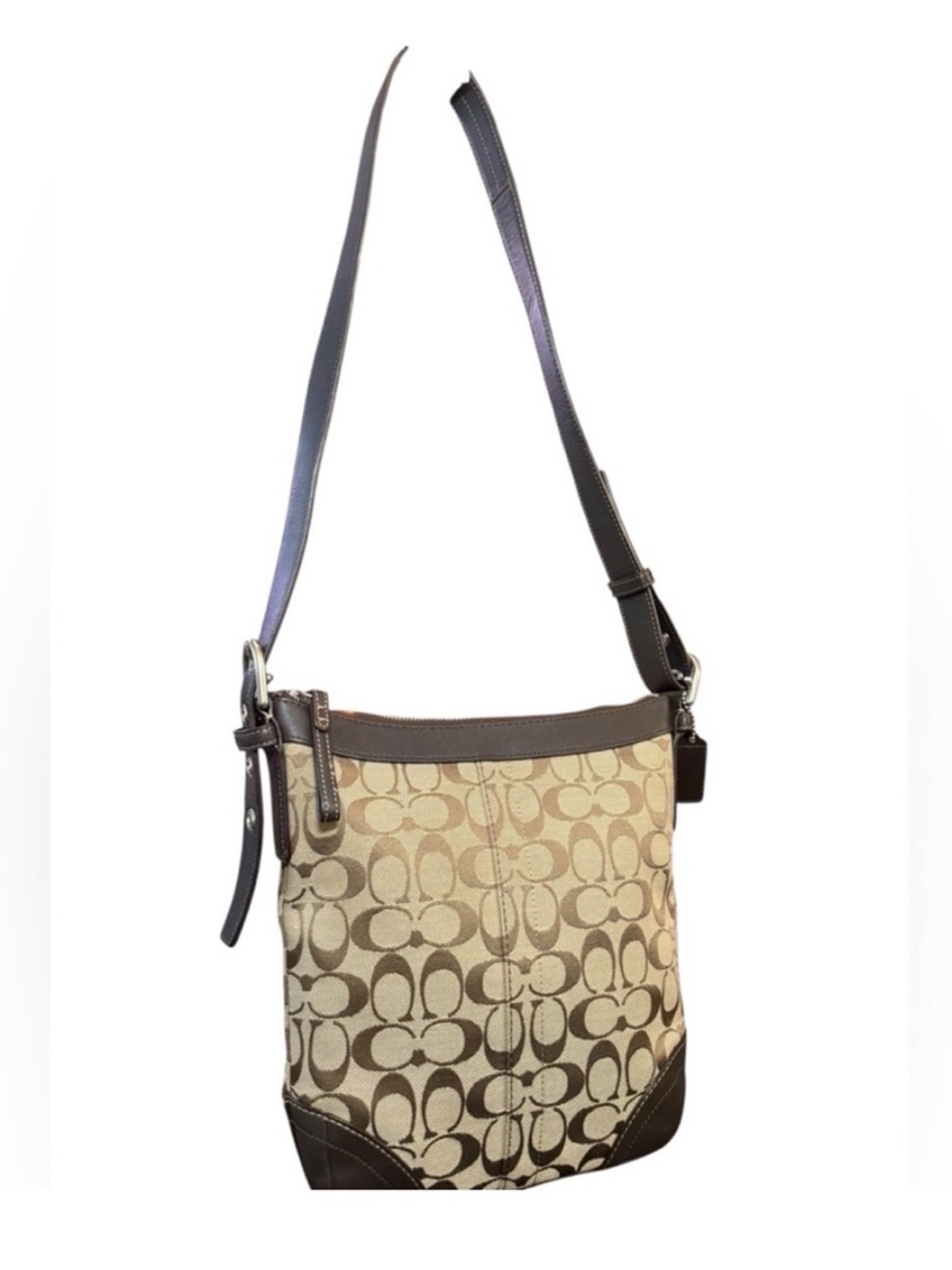 Coach Slim Duffle Convertible Purse with Leather Trim (2008)
